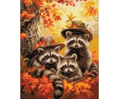 Beldizart Deimantinė tapyba su porėmiu "Meškėnų trio" 40x50 cm DP426