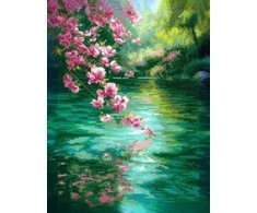Beldizart Deimantinės mozaikos rinkinys su porėmiu "Žydėjimas" 30x40 cm VA929