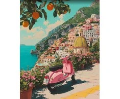 Beldizart Deimantinio mozaikos rinkinys su porėmiu "Cinque Terre" 30x40 cm VA917