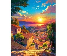 Beldizart Deimantinio tapybos rinkinys su porėmiu "Virš jūros" 30x40 cm VA914