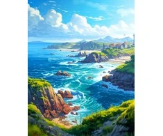 Beldizart Deimantinė tapyba su porėmiu "Spalvinga erdvė" 40x50 cm DP414
