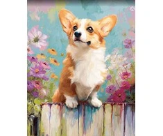 Beldizart Rinkinys Diamond Painting su porėmiu "Corgi" 30x40 cm VA922