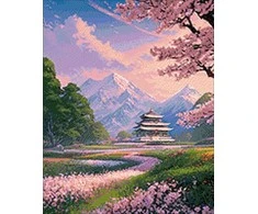 Wizardi Beldizart Deimantų tapybos rinkinys „Pavasaris kalnuose“ 40x50 cm WD3212
