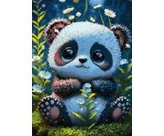 Wizardi Beldizart Deimantų mozaikos rinkinys "Panda" 30x40 cm WD3073