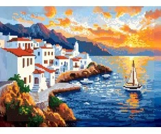 Beldizart Deimantinės mozaikos rinkinys su porėmiu "Graikija" 30x40 cm VA925