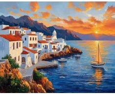 Beldizart Deimantinės mozaikos rinkinys su porėmiu "Graikija" 30x40 cm VA925