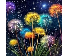 Wizardi Beldizart Diamond Painting rinkinys "Starry Dandelions" 30x30 cm WD3209