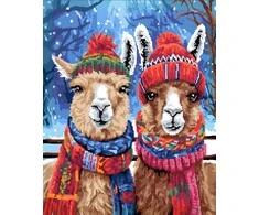 Beldizart (Nutraukta gamyba) Deimantinė mozaika su porėmiu 40x50 cm Lamas DP407
