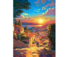 Beldizart Deimantinio tapybos rinkinys su porėmiu "Virš jūros" 30x40 cm VA914