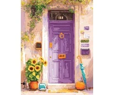 Beldizart Deimantinės tapybos rinkinys su porėmiu "Violetinės durys" 30x40 cm VA928