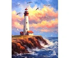 Beldizart Deimantinis paveikslas su porėmiu Švyturys 30x40 cm VA817