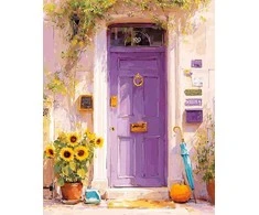 Beldizart Deimantinės tapybos rinkinys su porėmiu "Violetinės durys" 30x40 cm VA928