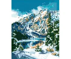 Beldizart (Nutrauktas) Deimantinė tapyba su porėmiu 40x50 cm Žiema kalnuose DP406