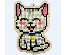 Wizardi Wood Beldizart Deimantų tapybos rinkinys ant medinio pagrindo "Kitten" WWP522