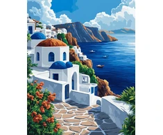 Beldizart Deimantinės tapybos rinkinys su porėmiu "Graikija" 30x40 cm VA857