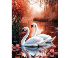 Beldizart Deimantinės tapybos rinkinys su subframe "Gulbės" 30x40 cm VA863