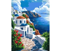 Beldizart Deimantinės tapybos rinkinys su porėmiu "Graikija" 30x40 cm VA857