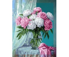 Beldizart Deimantinė tapyba su subrėmiu "Peonijų puokštė" 40x50 cm DP424