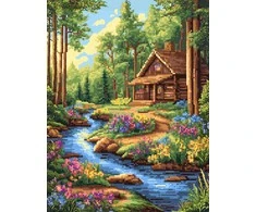 Beldizart Deimantų tapyba su porėmiu "Forest Stream" 40x50 cm DP422