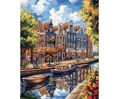Beldizart Deimantų tapyba su porėmiu "Žydintis Amsterdamas" 40x50 cm DP419