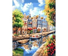Beldizart Deimantų tapyba su porėmiu "Žydintis Amsterdamas" 40x50 cm DP419