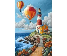 Wizardi Beldizart Deimantų tapybos rinkinys Spalvingas švyturys 20*30 cm WD3069