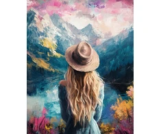Beldizart (Nutrauktas) Deimantinio tapybos rinkinys su porėmiu "Norvegijos spalvos" 30x40 cm VA866