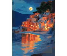 Beldizart Diamond Painting rinkinys su porėmiu "Pakrantės vaizdas" 30x40 cm VA897