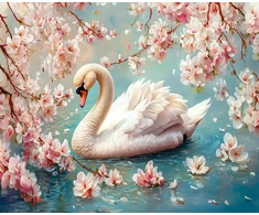Beldizart Diamond Painting rinkinys su subframe "Gulbė" 30x40 cm VA854