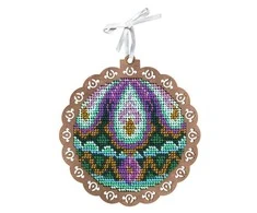 MP Studia Beldizart Karoliukais siuvinėtas ant medinio pagrindo "Peacock charm" SO-087