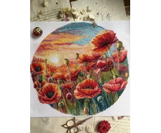 Beldizart Siuvinėjimo kryželiu rinkinys "Saulė aguonose" 29 x 27 cm SANS-85
