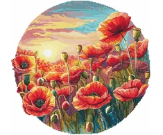 Beldizart Siuvinėjimo kryželiu rinkinys "Saulė aguonose" 29 x 27 cm SANS-85