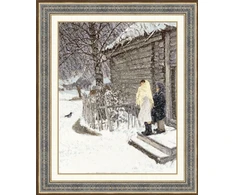 Beldizart Kryželiu siuvinėjamas rinkinys "Pirmas sniegas" 50x63 cm S/MK087