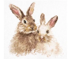 Alisa Beldizart Kryželiu siuvinėjimo rinkinys "Mieli zuikučiai" S1-34