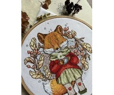 Andriana Beldizart Kryželiu siuvinėjimo rinkinys „Rudens arbata“ 15 х 17 cm SANO-32