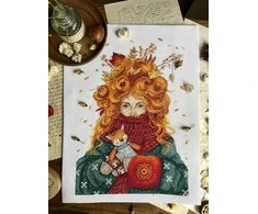 Beldizart Kryželių siuvinėjimo rinkinys "Rudens siela" 22,5 x 31 cm SAND-45