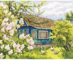 Beldizart Kryželiu siuvinėjimo rinkinys „Alyvos prie namo“ 28 х 22,2 cm SANS-77