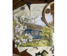 Beldizart Kryželiu siuvinėjimo rinkinys „Alyvos prie namo“ 28 х 22,2 cm SANS-77