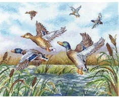 Beldizart Kryželiu siuvinėjimo rinkinys "Skrendančios antys" 25,5 х 19,5 cm SANL-26