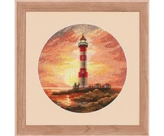 Beldizart Kryželiu siuvinėjamas rinkinys "Švyturys saulėlydyje" 11x11 cm S/M023