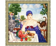 Beldizart Kryželiu siuvinėjimo rinkinys "Pirklė prie arbatos" 55.5x55 cm S/MK117