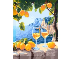 Beldizart (Nutrauktas) Deimantinės mozaikos rinkinys su porėmiu "Jūros vaizdas" 30x40 cm VA867