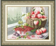 Zolotoe Runo Beldizart Kryželiu siuvinėjimo rinkinys "Obuolių šventė" 24 x 30.1 cm S/FI010