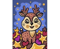 Tapyba pagal numerius Wizardi Beldizart Tapymas pagal numerius rinkinys. Šviesiai rudas 13x16 cm MINI135