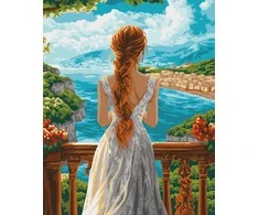 Tapyba pagal numerius Wizardi Beldizart Tapymas pagal numerius rinkinys "Pakrantės grožis" 40x50 cm W099 0425