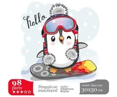 Wizardi Dėlionė 98 vnt. - Pingvinas ant snieglentės