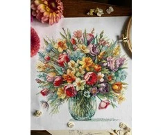 Beldizart Kryželiu siuvinėjimo rinkinys "Šviesi nuotaika" 29 x 29,5 cm SANYA-04