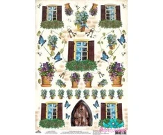 Beldizart Ryžių kortelė dekupažui "Durys ir langai" Nr. 3 dydis: 21*30 cm AM400334D