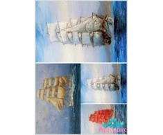 Beldizart Ryžių kortelė dekupažui "Laivas" 21x29 cm AM400058D