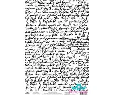 Beldizart Ryžių kortelė dekupažui "Monochromatinis, rankraštinis tekstas" dydis: 21*30 cm AM400456D